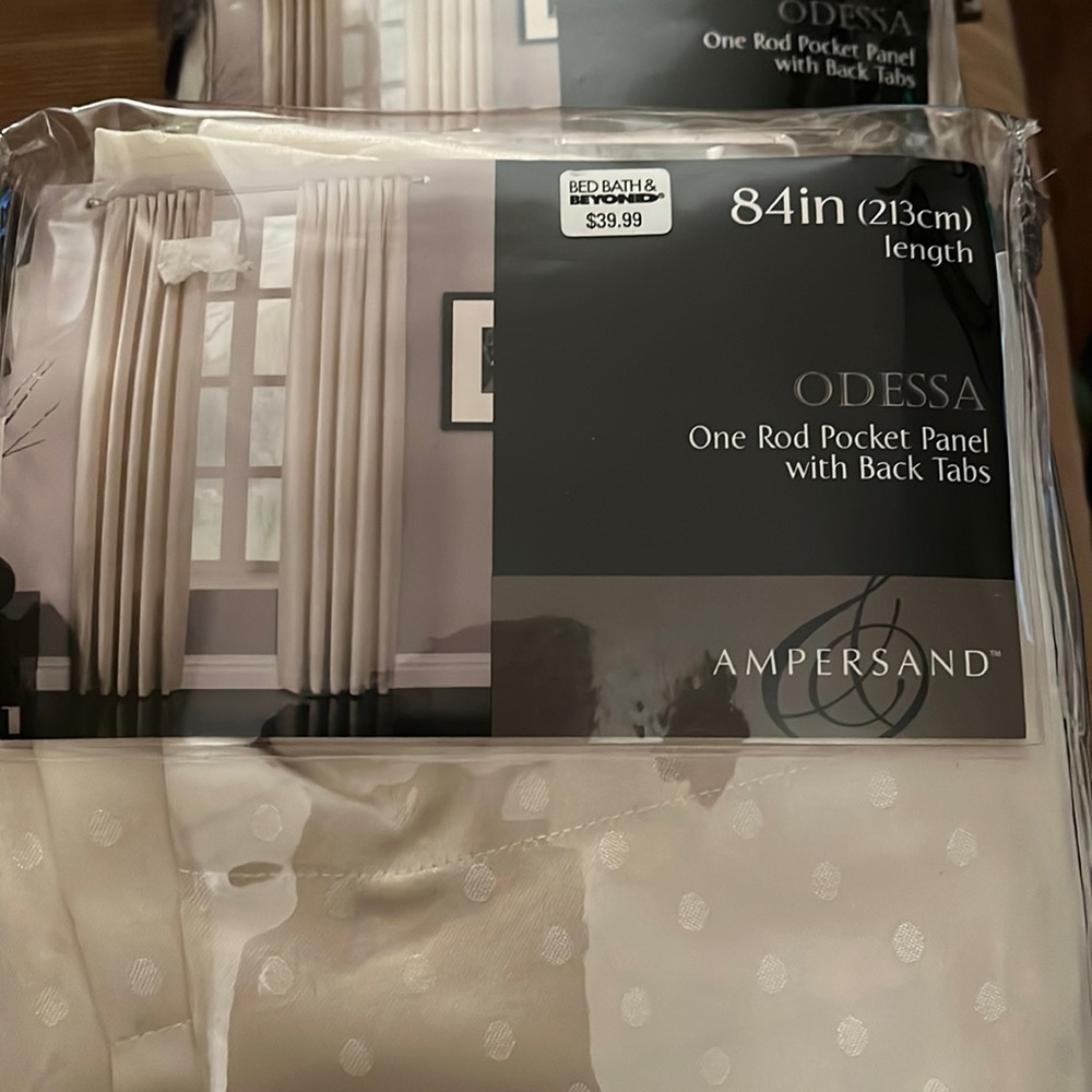 Ampersand Odessa 1 Rod Pocket Panel w/ Back Tabs
